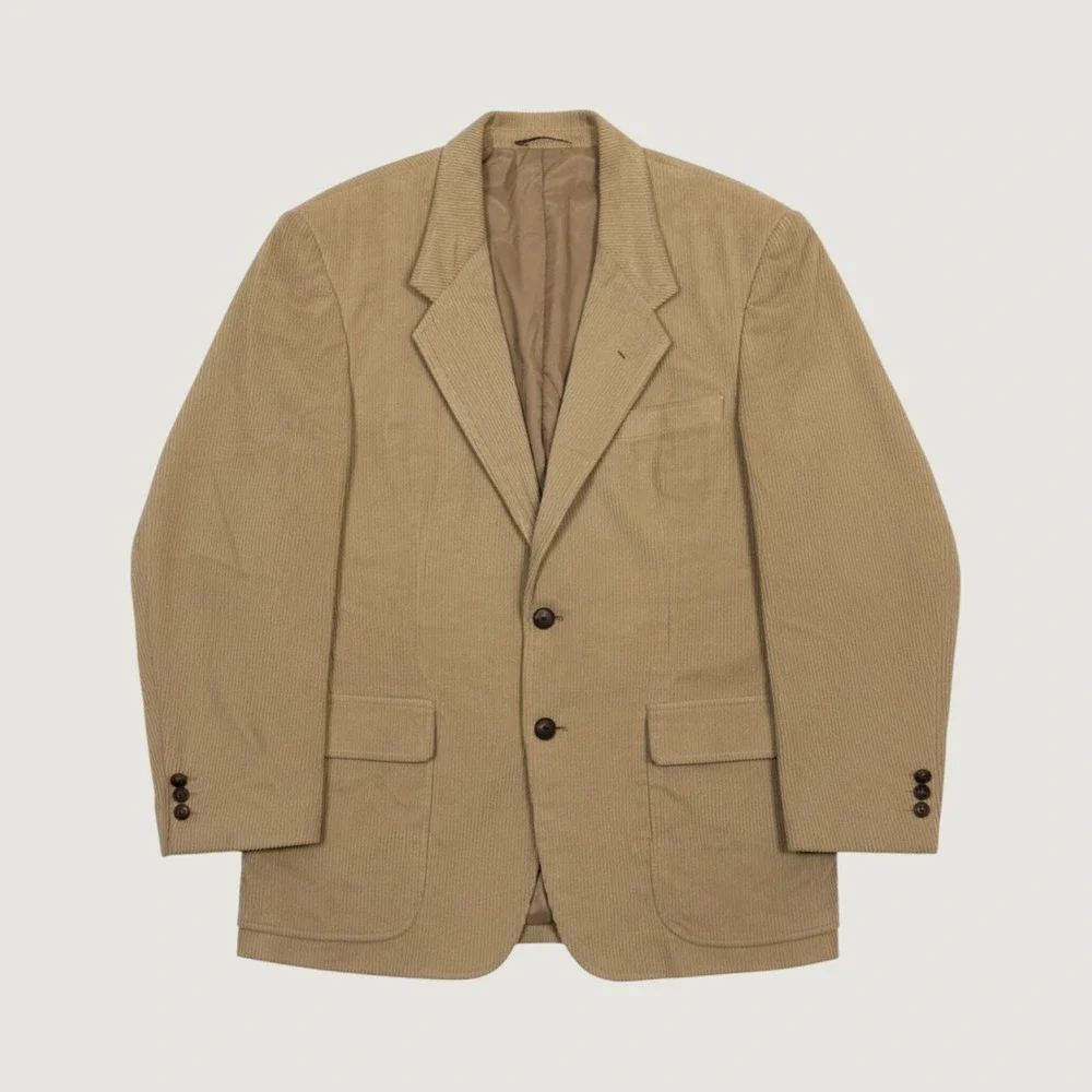 The Men's Store Corduroy Sport Coat Mens 42S Tan Vintage Blazer 29123